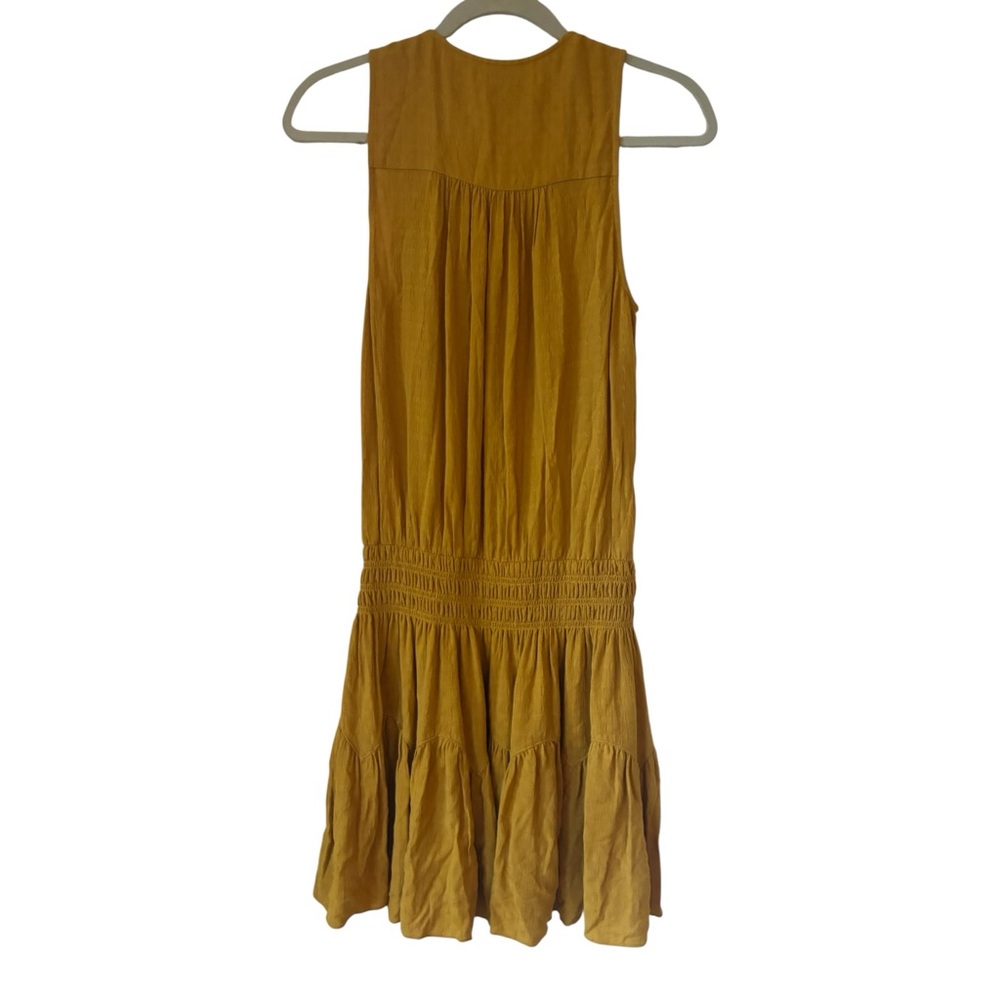 Ramy Brook Perry Mini Blouson Dress in Marigold Yellow - Size S - Picture 6 of 8